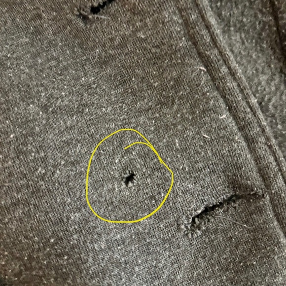 BONGO Charcoal Grey Peacoat with Wide Collar, Hood, and Textured Fabric - Picture 5 of 8